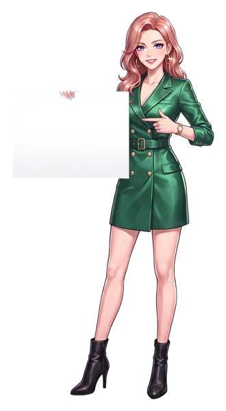 A woman pointing at her board: Perimeter Highway (PTH 100 and PTH 101)